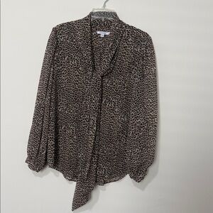 Chicos Leopard Blouse size 2 (US size 10)